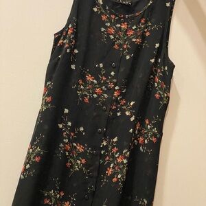 Vintage 90s Sleeveless Button Down Maxi Dress